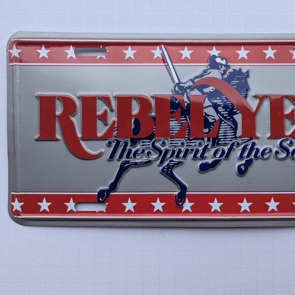 Vintage Rebel Yell Bourbon Whiskey Spirit of the South License Plate Tag. Distil - Picture 7 of 16
